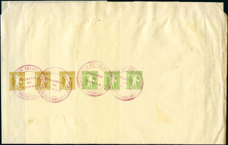 Stamp of Switzerland / Schweiz » Ganzsachen » Streifbänder 1907 Tellknabe 2C olivgelb und 5C grün