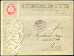 1877 10C anilinrot, Umschlag KZ Taube