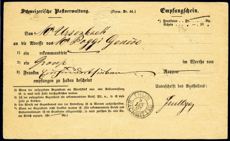 1867 Empfangsschein (Form. Nr. 44)