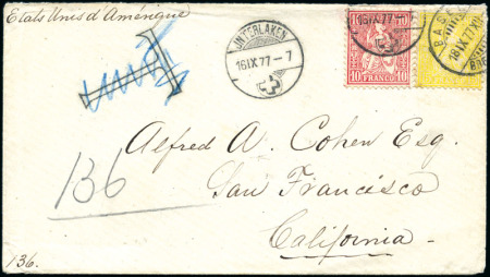 USA 1877: 10C rot und 15C gelb