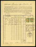 1898-1900 Fünf Abrechnungsformulare für Frankodefekte