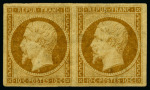 Stamp of France La seule paire neuve connue du 10c Présidence1