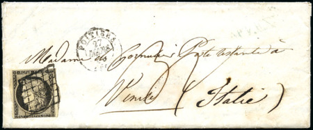 Stamp of France 1849 20c noir