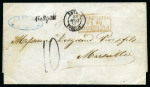 Stamp of Palestine and Holy Land » Palestine French Levant Offices GALLIPOLI Lettre datée Andrinople 22 aout 1853