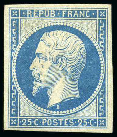 1852 25c Présidence, Réimpression de 1862, neuf