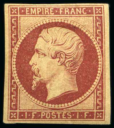 Stamp of France 1F carmin Empire non dentelé