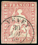 1854-1900 Gebrauchte Sammlung Schweiz