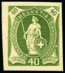 Stamp of Switzerland / Schweiz » Stehende Helvetia Partie mit 111 Girardet Probedrucke