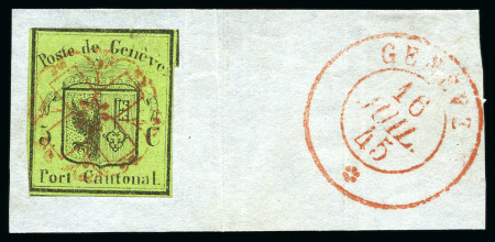 Stamp of Switzerland / Schweiz » Kantonalmarken » Genf Kleiner Adler mit Genfer Rosette