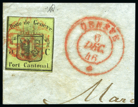 Stamp of Switzerland / Schweiz » Kantonalmarken » Genf Kleiner Adler mit Genfer Rosette