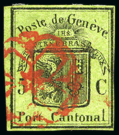 Stamp of Switzerland / Schweiz » Kantonalmarken » Genf Grosser Adler (72. Marke aus dem 100er Bogen)