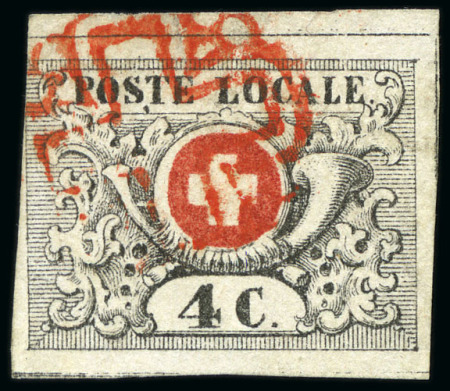 Stamp of Switzerland / Schweiz » "Waadt", "Neuenburg", "Winterthur" Waadt 4C (7. Marke des 100er-Bogens)