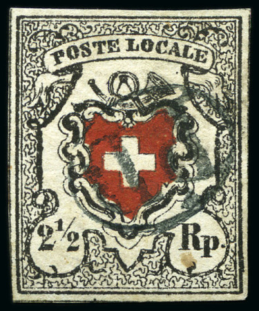 Stamp of Switzerland / Schweiz » Orts-Post und Poste Locale Poste Locale mit Kreuzeinfassung, braunrot und tiefschwarz