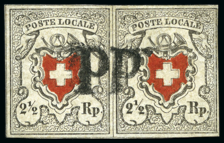 Stamp of Switzerland / Schweiz » Orts-Post und Poste Locale Poste Locale mit Kreuzeinfassung, Erstdruck
