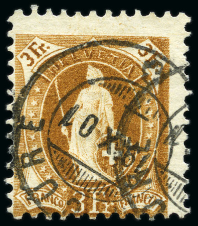 1901-04 3Fr hellbraun, Feld 9, Druckplatte