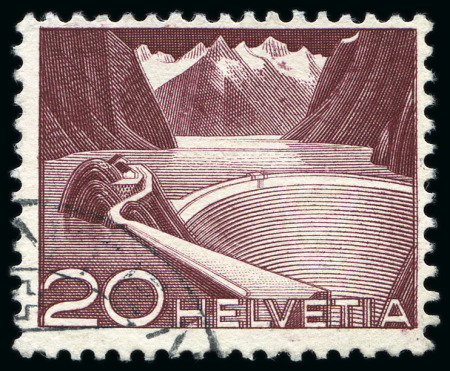 1949 Technik und Landschaft, 20C braunkarmin