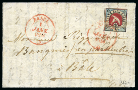 Stamp of Rarities of the World SWITZERLAND - BASEL DOVE ON FORWARDED COVER FROM MONTREUX