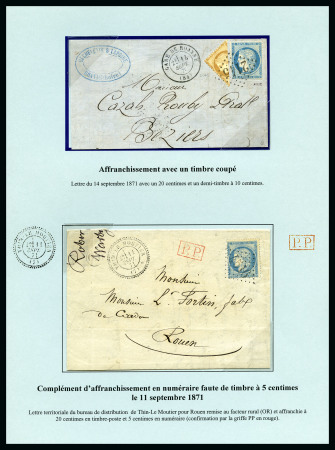 Septembre 1871 : Groupe de 4 lettres