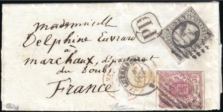 Stamp of Luxembourg First & Second Issue Combination Usage