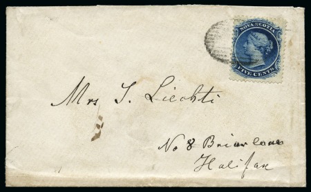 Stamp of Canada » Nova Scotia 1866 (Sep 24) Envelope from Lunenburg to Halifax