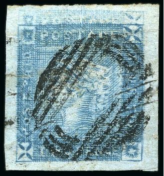 Stamp of Mauritius » 1859 Lapirot Issue » Intermediate Impressions (SG 38) 1859 Lapirot 2d blue Double Impression