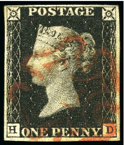 Stamp of Great Britain » 1840 1d Black and 1d Red plates 1a to 11 1840 1d Black pl.5 HD with close to fine margins, 