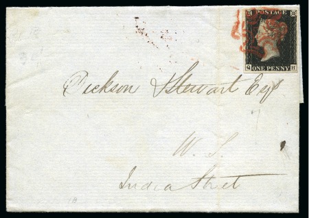 Stamp of Great Britain » 1840 1d Black and 1d Red plates 1a to 11 1840 1d Black pl.1b QH with fine to very good marg