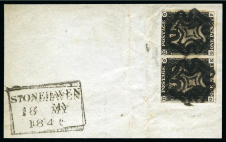 Stamp of Great Britain » 1840 1d Black and 1d Red plates 1a to 11 1840 1d Black pl.1b GE-GF with very close to large