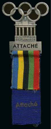 1936 Berlin "ATTACHÉ" participation badge