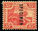 1904-22 1c to 35c SPECIMEN set of 11, mint og (two