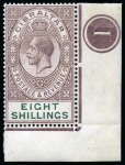 1921-27 Script 8s dull purple and Green mint lower