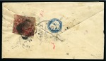 1877-78 1/2a brown-red, used on cover