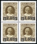 1934 Provisionals set in mint nh blocks of four