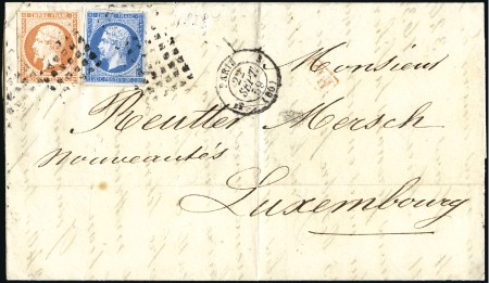 1859 Superbe lettre pour le Luxembourg