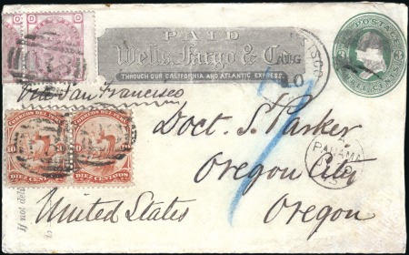 Stamp of Peru Triple Country Combination Franking