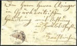 Stamp of Hungary 1850 6Kr Brown BISECT tied by SZENT LÖRINTZ 7/1 cd