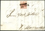 Stamp of Hungary 1850 3Kr Red handmade paper type 1a tied by FOGARA