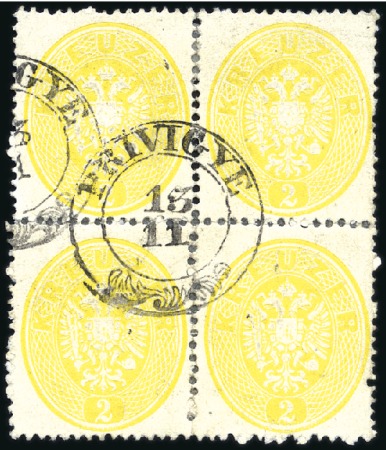 1863-64 Ausgabe - 1863-64 Issues1863 2Kr gelb 