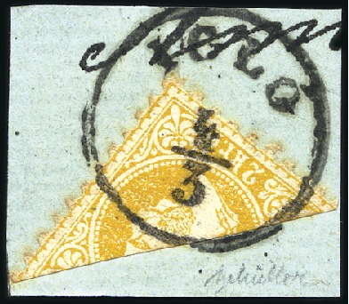 1867 2Kr Yellow diagonal BISECT tied by IGLÓ 4/3 c