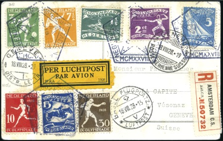 1928 (Aug 12) Olympic marathon runner postcard wit
