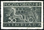 1944 POLISH POW CAMPS: Gross-Born series of 3 stamps used plus Woldenburg 10c tied to piece by Olympic cancel