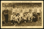 1928 Amsterdam. Group of 8 (from 9) official Olympic football cards by Weenenk & Snel