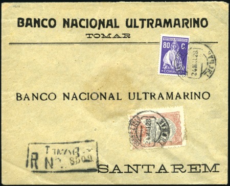 PORTUGAL: 1928 (May 24) THIRD DAY: Commercial envelope with Olympic 15c