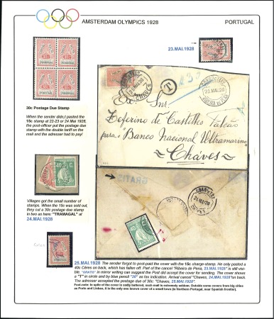 Portugal. Sheet with 30c Olympic postage due stamp