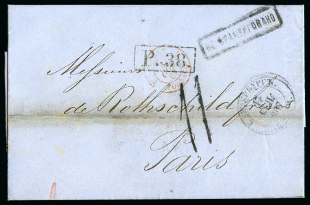 Stamp of France 1838-1867, Groupe de 11 lettres de Russie