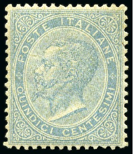 1863 15c Light blue, De La Rue printing, never hin