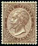1863 30c Brown, De La Rue printing, never hinged a