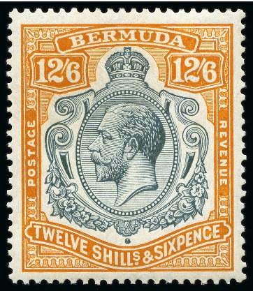 1924-32 12s6d Grey & Orange mint lh, very fine (SG
