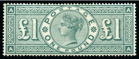 Stamp of Great Britain » 1855-1900 Surface Printed 1887-92 £1 green, mint, fine (SG £4'000)