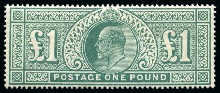 1902-10 De La Rue £1 green, mint, fine (SG £2'000)